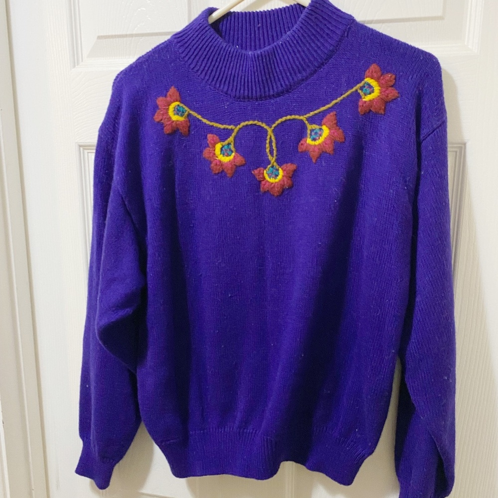 Vintage Hunt Club Size L Women’s Purple Cardigan